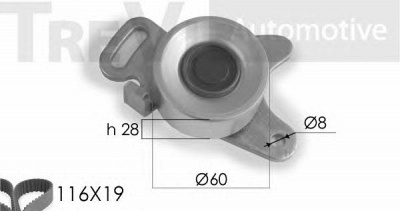 TREVI AUTOMOTIVE kd1040 -  Комплект ремня ГРМ